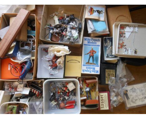 Charles Stadden and others, a collection of painted or primed metal 55mm, 76mm and other figures: includes various period fig