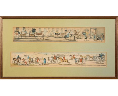 After Alken-No.3. Doing a bit of City,:-colour print, 9 x 56cm, together with three others from the same set, in two frames.*