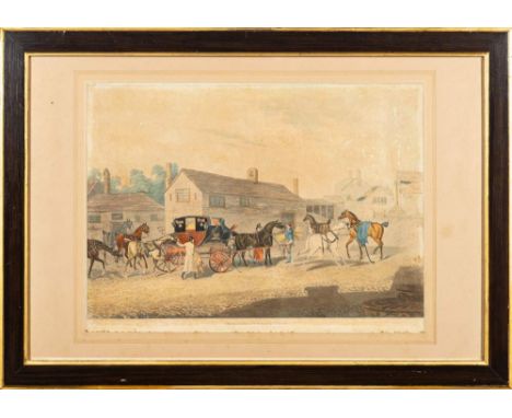 DUCK SHOOTING, hand coloured aquatint by R/ Pollard. size : 370 x 245 mm, F & G. With - Pollard, R (engraver), 'Changing Hors