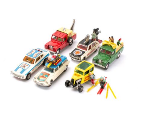 Corgi.: An unboxed group to include. Land Rover Breakdown service, Land Rover 'Vote for Corgi', Renault 16 Tour De France, Ci