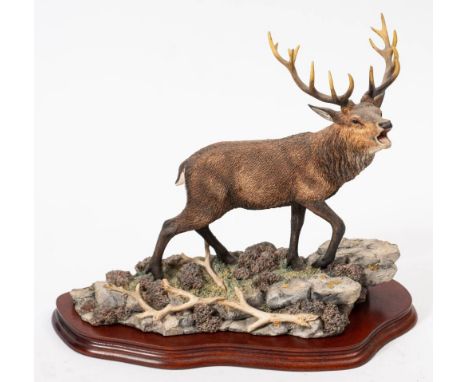A Border Fine Arts resin model B0220 'Highland Majesty' signed R Roberts,: 31 x 34cm.