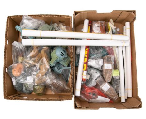 Kenner and others. An unboxed group of various Star Wars vehicles and figures: including several  vintage 'Mini-rigs' vehicle