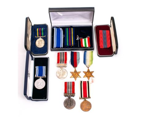 A George VI Special Constabulary LSGC Medal 'Sidney Mannouch': together with a silver British Fire Service Association twenty