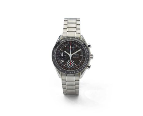 Omega: A stainless steel wristwatch Speedmaster Automatic Racing limited edition Schumacher World Champion 2002, numbered 274