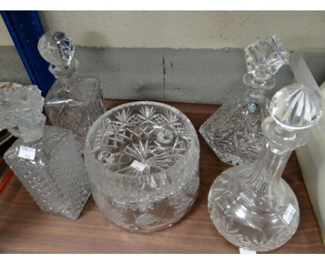 A parcel of glassware including Thomas Webb decanter Condition reports provided on request by email for this auction otherwis