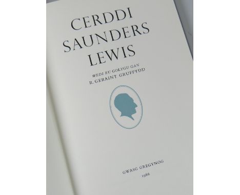 GRUFFYDD, R GERAINT - Cerddi Saunders Lewis, 1986, Standard Edition No. 145 of 450, Gwasg Gregynog, Fine Condition reports pr