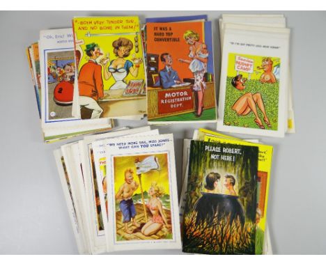 A quantity of mainly humorous vintage postcards Condition reports provided on request by email for this auction otherwise ite