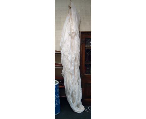 An American World War II silk parachute canopy, by Champion Pants MFG. Co (Philadelphia Ordnance District) dated 1942