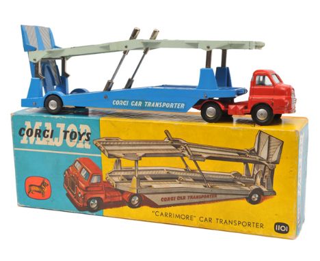 Corgi Major Toys ‘Carrimore’ Car Transporter (1101). An example with with a Bedford ‘S’ Type (Big Bedford) tractor unit in re