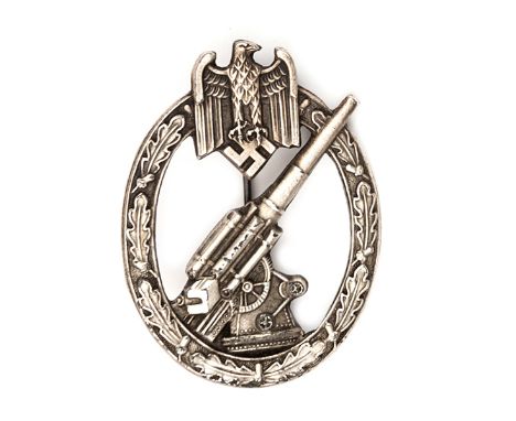 A Third Reich Army Flak badge, good quality plated example. VGC Plate 13 