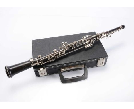 Oboe, a quality Oboe stamped Howarth, London made by Romeo Orsi, Milan s/n 88158 - appears in good condition with a little re