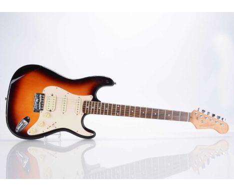 Two Electric Guitars, two electric guitars comprising a Rockwood by Hohner model LX 100G red with black scratchplate very goo