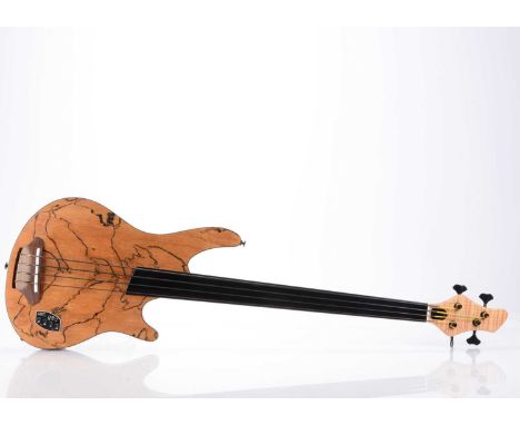 Shuker Fretless Bass / Bluestick, a Custom Made Signature John Shuker Fretless Bass guitar with built in Schertler Bluestick 