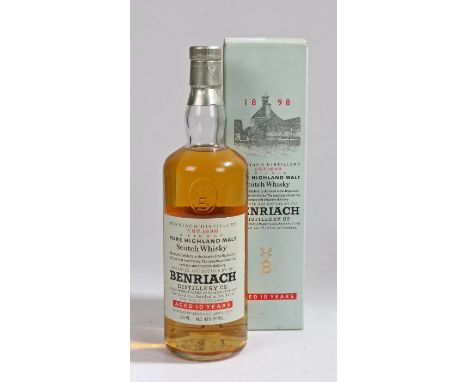 Benriach Single Pure Highland Malt Scotch Whisky, Aged 10 Years, 43% vol. 75cl, boxed