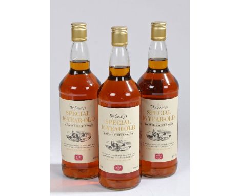 Three bottles of the Wine Society's Special 16-Year-Old Blended Scotch Whisky, 40% vol. 100cl (3)