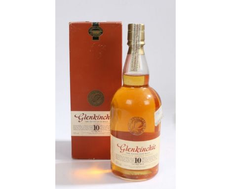 Glenkinchie Lowland Scotch Whisky, 10 Years Old, 43% vol. 1 litre, boxed.