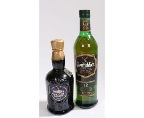 Glenfiddich Malt Whisky Liqueur, bearing label dated 24-9-99, 40% vol. 50cl; together with Glenfiddich Single Malt Scotch Whi