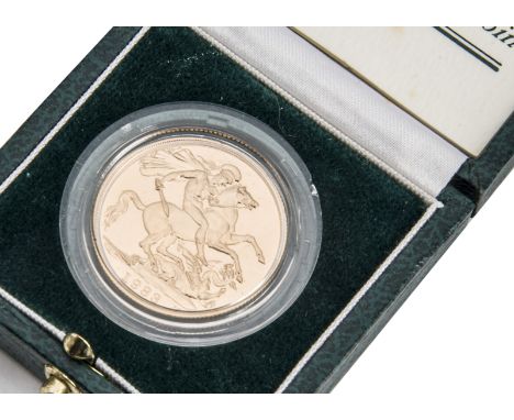 An Elizabeth II proof two pound gold coin, dated 1983, in Royal Mint case with leaflet (3) 