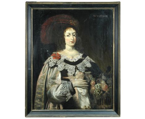 Central European School (mid 17th Century)  Allegories of Spring and Autumn - Spring, Portrait of a lady, three quarter lengt