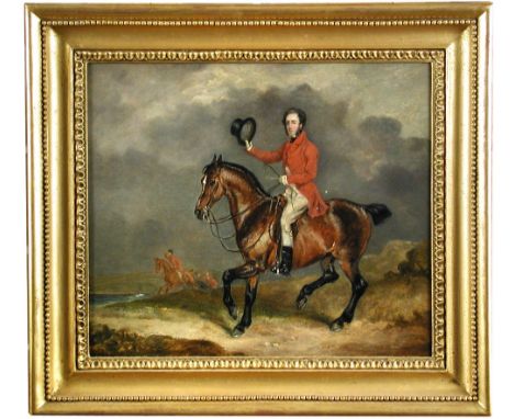 Follower of Sir Francis Grant (British, 1803-1878) Portrait of John Whyte Melville on his hunter "Morven", viewing a fox away