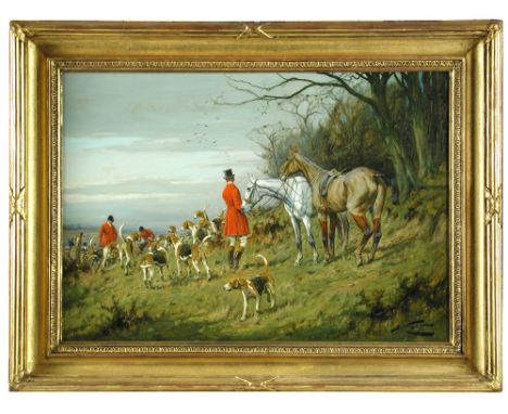 Gilbert Scott Wright (British, 1880-1958) Gone to ground signed lower right "G Wright" oil on canvas 34 x 50cm (13 x 20in) Pr