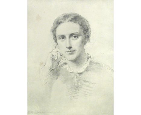 George Richmond (British, 1809-1896), and the Richmond family A Portrait of a Young Lady seated, inscribed in pencil 'Geo. Ri