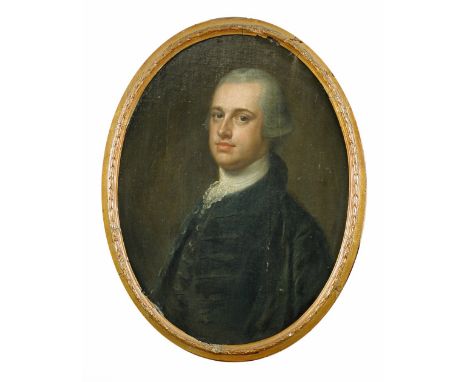 Circle of George Knapton (English, 1698-1778) Portrait of Rowland Holt III of Redgrave (1723-1786), head and shoulders, in a 