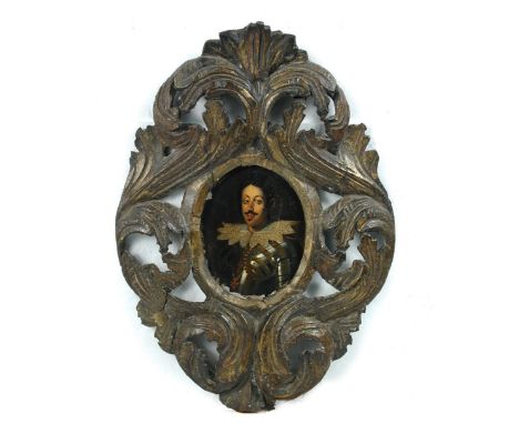 Florentine School  (early 17th Century) Portrait miniature of Grand Duke Cosimo II de' Medici of Tuscany (1590-1621), in half