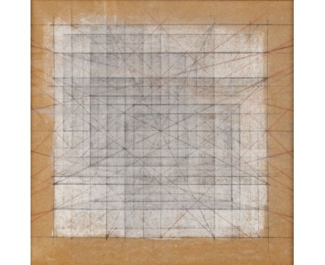 Thomas Monnington (1902-1976) 'Geometric study', pastel and graphite sketch, unsigned, 19cm x 19cm approx overall  Overall sc