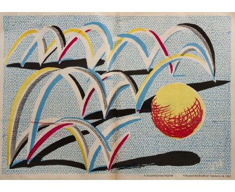 David Hockney (b.1937) 'Bounce for Bradford', newsprint, limited edition reprinted from the Telegraph & Argus Bradford, March
