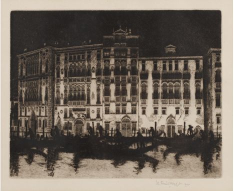 Wilfred Fairclough (1907-1996) 'Grand Canal, Venice', etching, signed and dated 1991 in pencil lower right, 23cm x 28cm  Mini