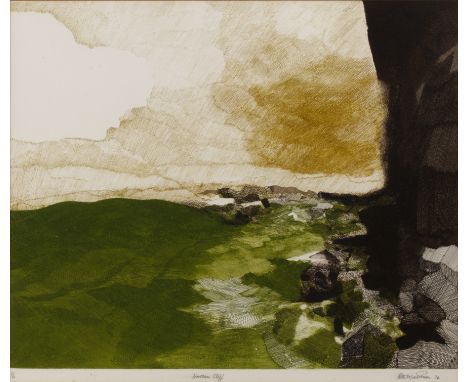Peter Matthews (b.1942)'Northern Cliff', etching and aquatint, numbered 24/50, signed and dated 1974 in pencil lower right, 4