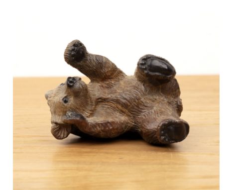 Mary Regat (b.1943) 'Purdy (Bear cub)', cold painted bronze sculpture, signed and numbered 053/250, with certificate of authe