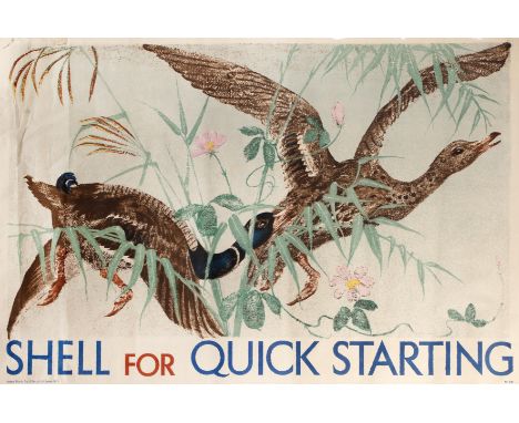 Two Shell advertising posters'Shell for quick starting, no 331', lithograph, published Vincent Brooks Day & Son, London, WC2,