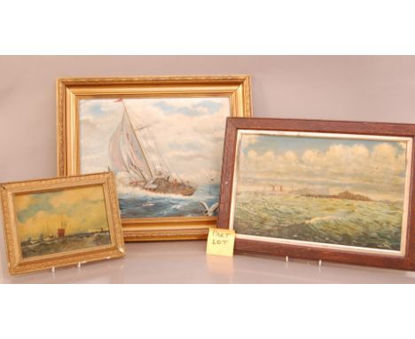 A collection of Marine paintings,  the majority framed and glazed, together with an early 20th century Portrait and a rural s