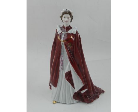 A Royal Worcester (2006) QE2 80th Birthday commemorative figure.