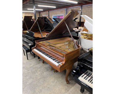 Steinway (c1939) A 5ft 7in Model M grand piano in a mahogany case on cabriole legs. This instrument has a damaged frame and c