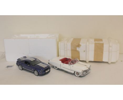 Two Franklin Mint Precision Models, 1:24 scale, die-cast collector's cars to include a Limited Edition 2008 Ford Shelby GT500