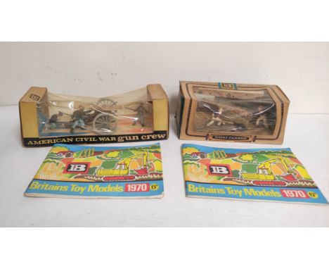 Two vintage boxed Britains Model Toys c1970 to include American Civil War Gun Crew 4465 (Federal Configuration) &amp; a 19th 