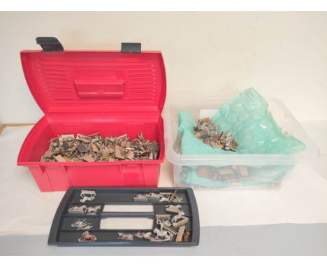 Large collection of vintage painted lead toy soldiers from the set De Bellis Antiquitatis by Wargames Research Group 1990. Co