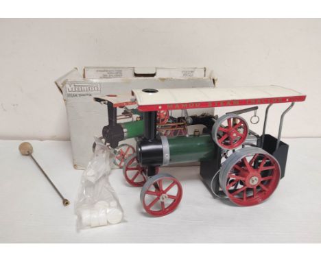 Vintage Mamod Steam Tractor TE1A with solid fuel tablets. With original defective box. 