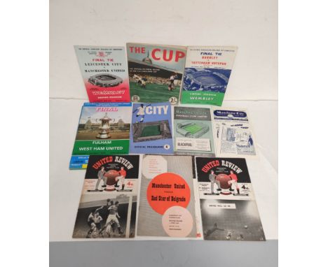 Collection of vintage football programmes mostly relating to Manchester United &amp; Manchester City. To include Manchester C