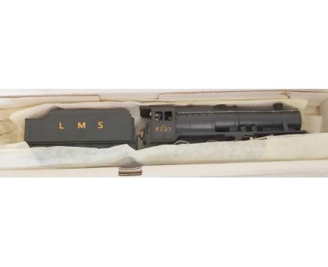Vintage Wrenn Railways 00 gauge black LMS 8233 locomotive &amp; carriage complete with box.&nbsp;