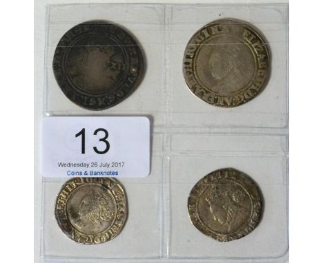 Edward VI Shilling, fine silver issue, facing bust, MM tun; full, round flan & full, clear legends, bust worn apart from crow