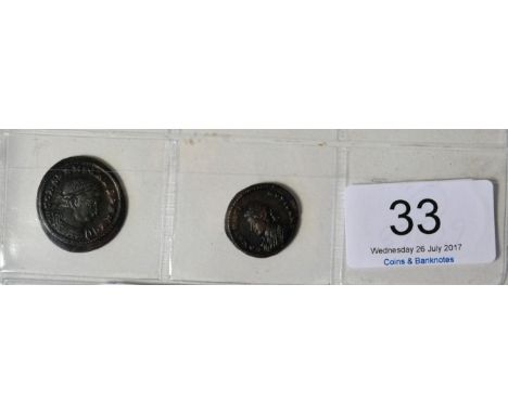 5 x Roman Coins comprising: 2 x silver denarii: Septimius Severus, rev. RESTITVTOR VRBIS around Severus holding spear & sacri