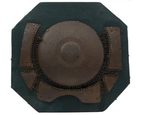A 16TH CENTURY OTTOMAN COURT KRUG OR CHEST ARMOUR, composed of central dished and ribbed circular breast-plate bearing the st