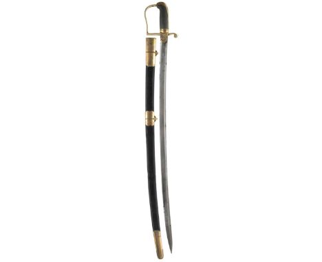 A VERY RARE SPECIAL PATTERN CUSTOM'S OFFICIAL'S SWORD BY SALTER, 76cm pipe-backed blade with spear point etched with a crowne
