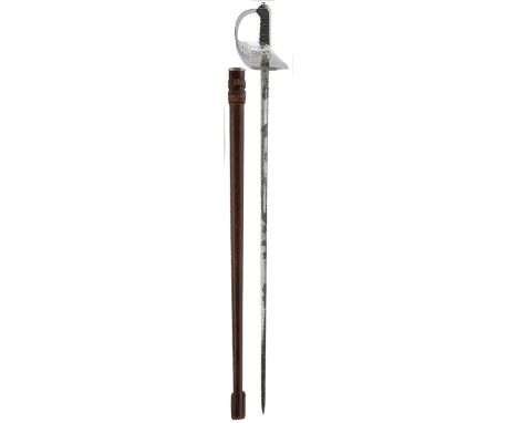 AN EVIIR 1897 PATTERN INFANTRY OFFICER'S SWORD, 82.5cm levee blade by Gaunt & Co, Late Edward Thurkle, etched with scrolling 
