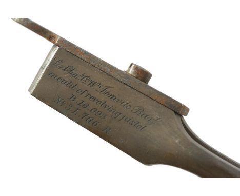 AN INTERESTING PROVENANCED 54-BORE BULLET MOULD, the head finely engraved Sir Chas C. W. Domvile Bart mould of revolving pist