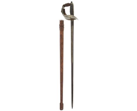 AN 1897 PATTERN NCO'S SWORD, 82cm plain blade etched with a maker's mark at the forte, FENTON BROTHER'S SHEFFIELD SWORD CUTLE